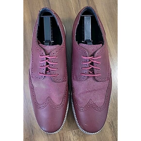 Cole Haan Grand OS Oxfords Burgundy Leather Shoes Men 10M main image 6